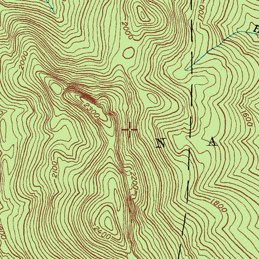 Topographic Map of Oak Ridge Trail, VT