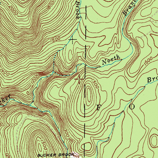 Topographic Map of North Branch Trail, VT