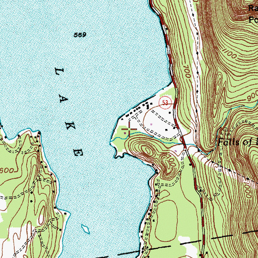 Topographic Map of Branbury State Park, VT