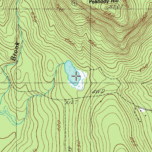 Topographic Map of Peabody Pond, VT