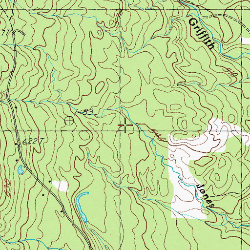 Topographic Map of Jones Brook Trail, VT