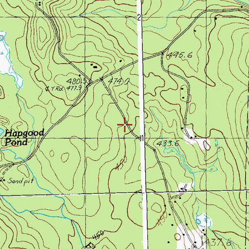 Topographic Map of Hapgood Pond Camp and Picnic Grounds, VT