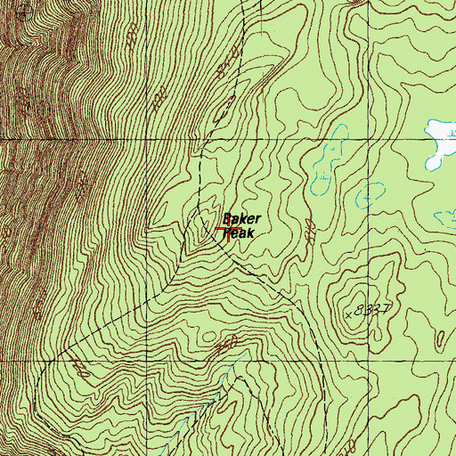 Topographic Map of Big Branch Wilderness, VT