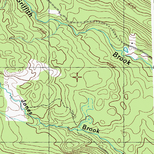 Topographic Map of P.O.R.C. Winter Sports Area (historical), VT