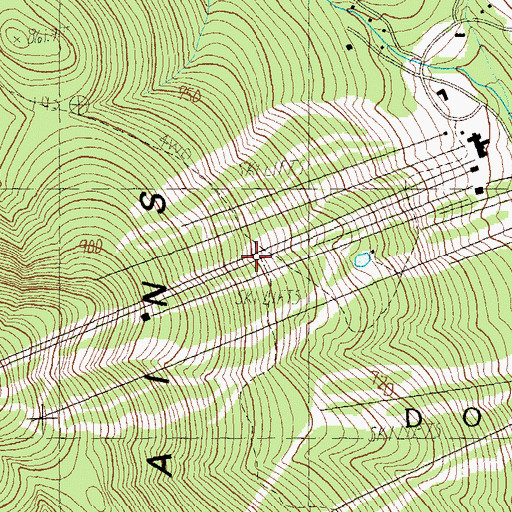 Topographic Map of Mount Snow Ski Area, VT