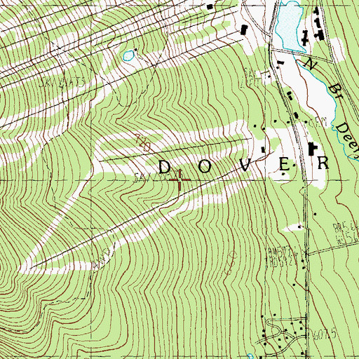 Topographic Map of Carinthia Ski Area, VT