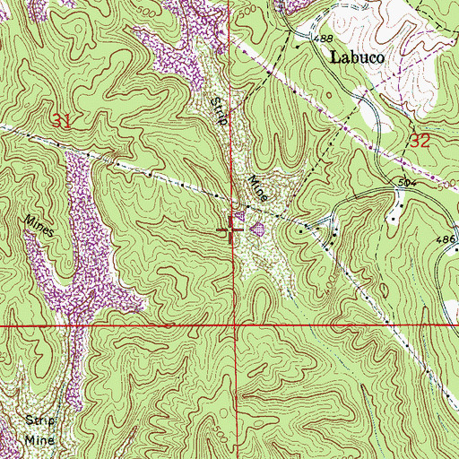 Topographic Map of Lollar Mine, AL