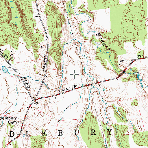 Topographic Map of Addison County, VT