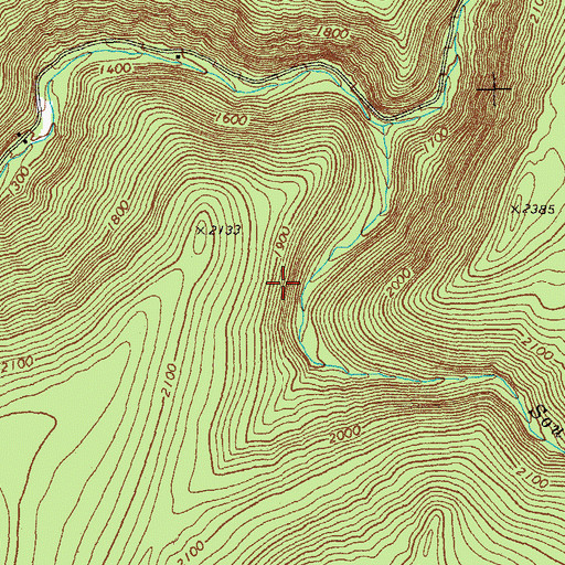 Topographic Map of Bennington County, VT