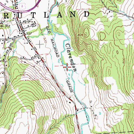 Topographic Map of Rutland County, VT