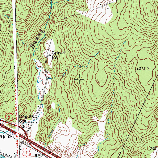 Topographic Map of Washington County, VT
