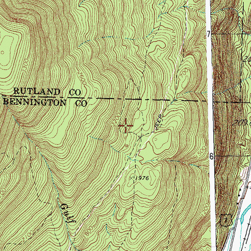 Topographic Map of Green Mountain National Forest, VT