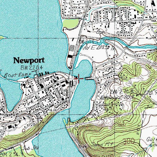 Topographic Map of Newport, VT