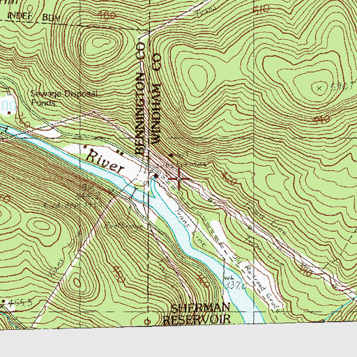 Topographic Map of Harriman Power Plant, VT