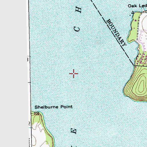 Topographic Map of Shelburne Shoal, VT