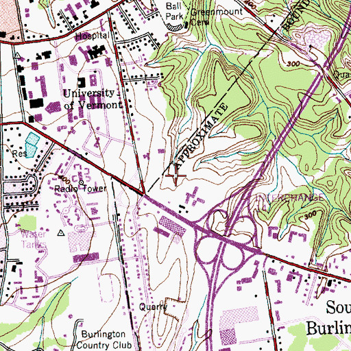Topographic Map of MCHV Heliport, VT