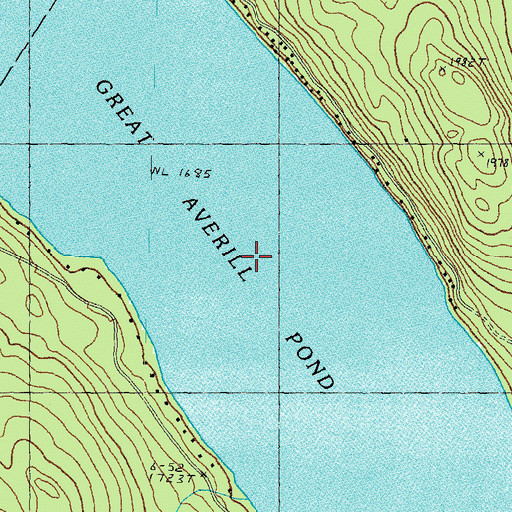 Topographic Map of Great Averill Pond, VT