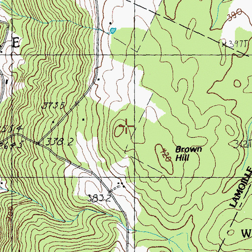 Topographic Map of Brown Hill, VT