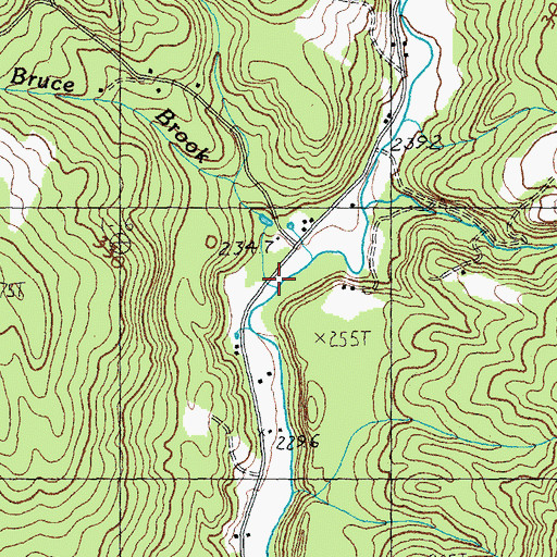 Topographic Map of Bruce Brook, VT