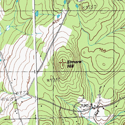 Topographic Map of Elmore Hill, VT