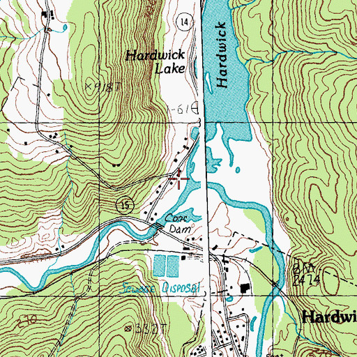 Topographic Map of Jackson School, VT