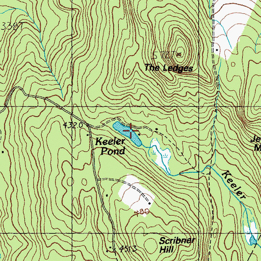Topographic Map of Keeler Pond, VT