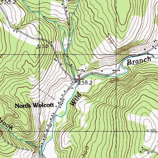 Topographic Map of North Wolcott, VT