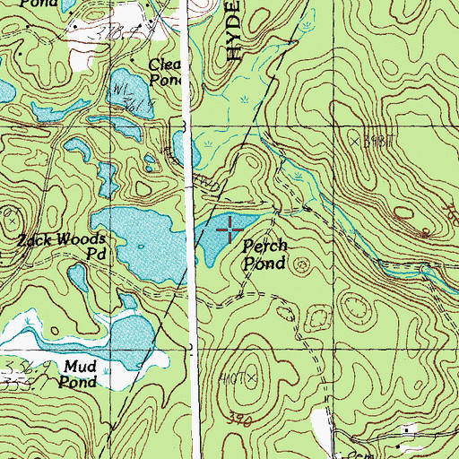 Topographic Map of Perch Pond, VT