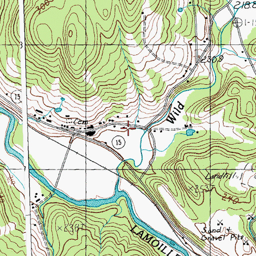 Topographic Map of Riverside School, VT