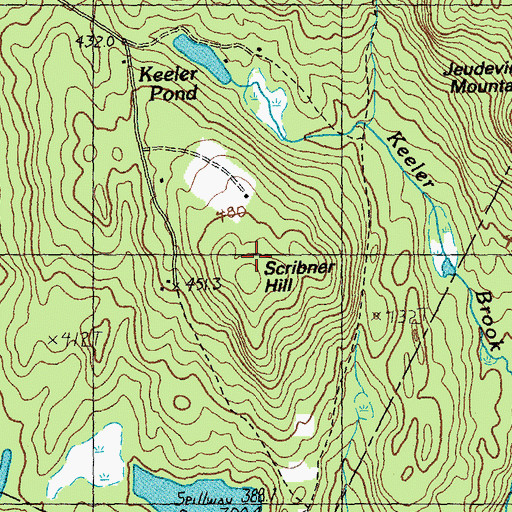 Topographic Map of Scribner Hill, VT