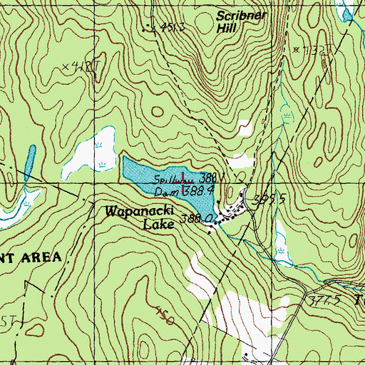 Topographic Map of Wapanacki Lake, VT