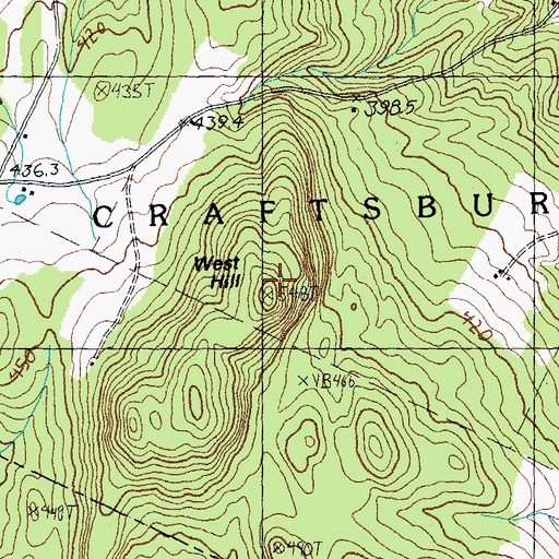 Topographic Map of West Hill, VT