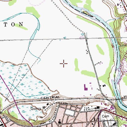 Topographic Map of WDOT-AM (Burlington), VT
