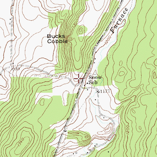 Topographic Map of WHGC-FM (Bennington), VT