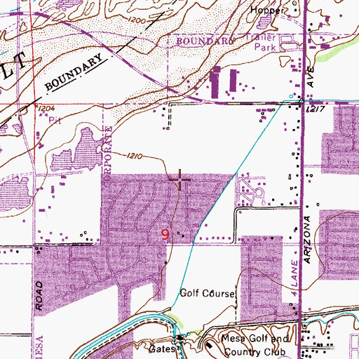 Topographic Map of J S J Airport (historical), AZ