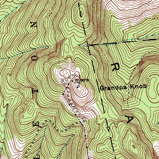 Topographic Map of WRVT-FM (Rutland), VT