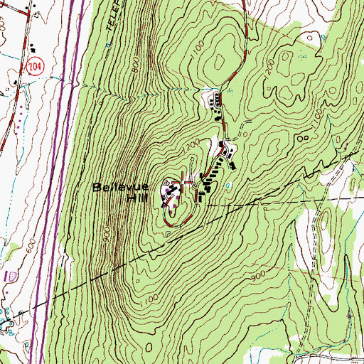 Topographic Map of WLFE-FM (Saint Albans), VT