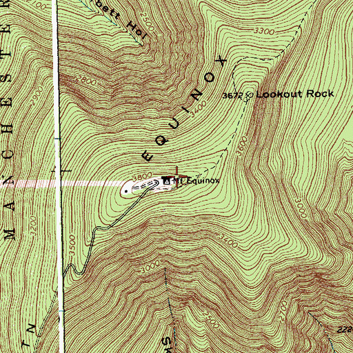 Topographic Map of WJAN-FM (Sunderland), VT