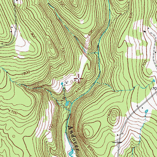 Topographic Map of Holloway Airport, VT