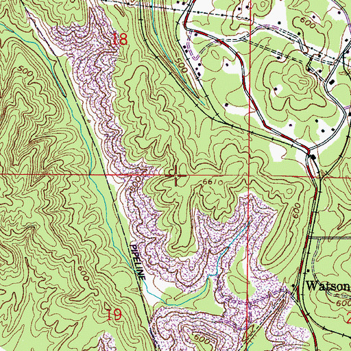 Topographic Map of Orono Mine, AL