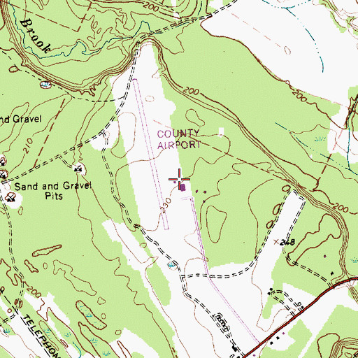 Topographic Map of Franklin County State Airport, VT
