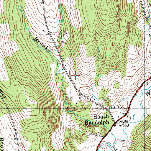 Topographic Map of Brandon Airport, VT