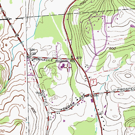 Topographic Map of Velco Heliport, VT