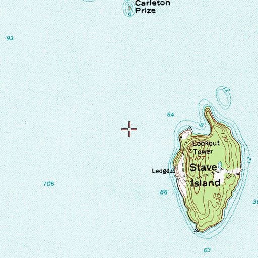 Topographic Map of Stave Island Seaplane Base, VT
