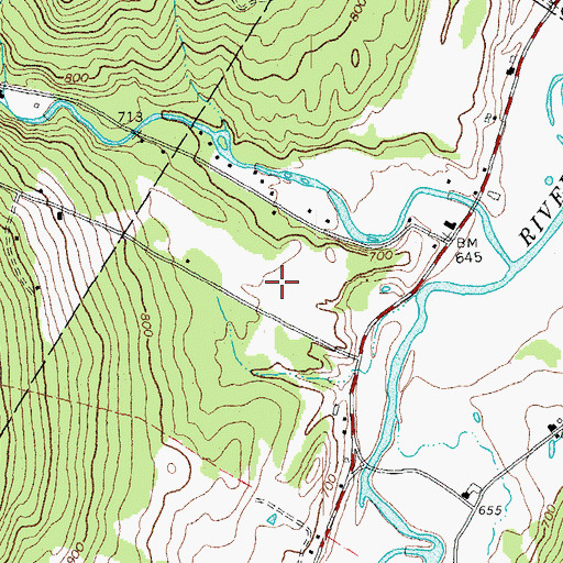 Topographic Map of Mad River Fly-In Airport (historical), VT