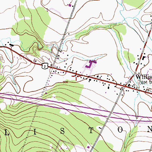Topographic Map of Williston Armory Heliport, VT