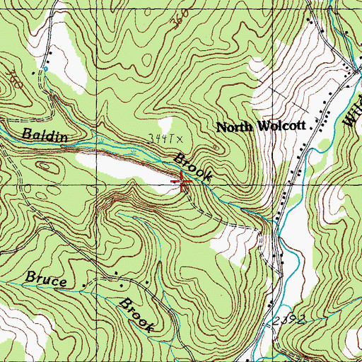 Topographic Map of Taylor Airport, VT