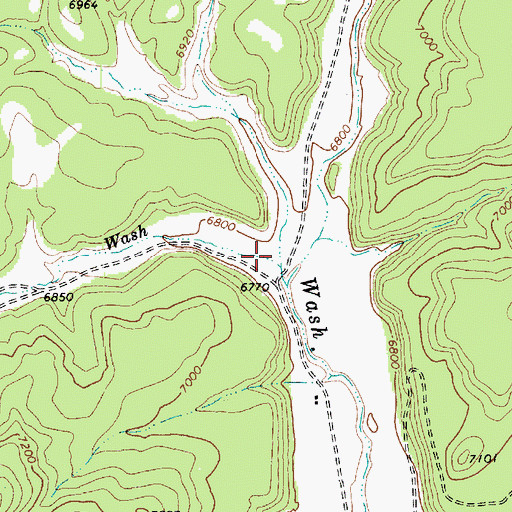 Topographic Map of Bitter Water Wash, AZ