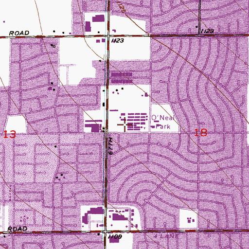 Topographic Map of William C Jack Elementary School, AZ