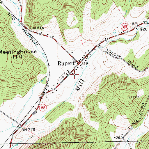 Topographic Map of WMNV-FM (Rupert), VT